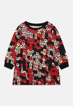 Летнее платье Massa Pikkuinen Unikko Long Sleeve Dress Flower Marimekko, цвет black/red/yellow
