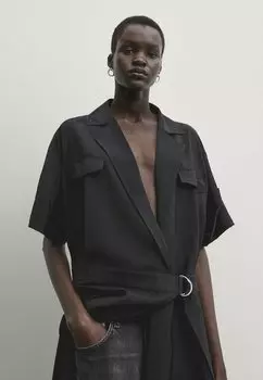 Летнее платье Massimo Dutti, черный