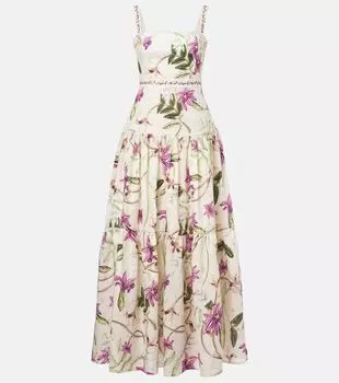 Летнее платье макси из хлопка с принтом Lima Agua by Agua Bendita, Mutisia