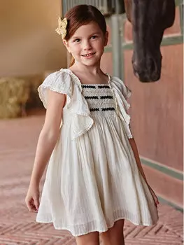 Летнее платье Mayoral, экрю