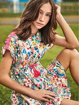 Летнее платье Mayoral, мультиколор