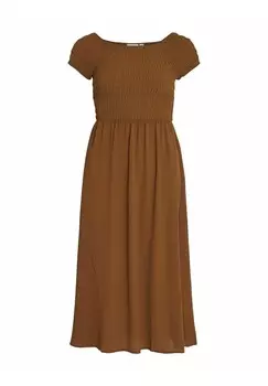 Летнее платье MIDIKLEID KURZARM VILA, коричневый