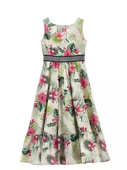 Летнее платье Monnalisa, бежевый