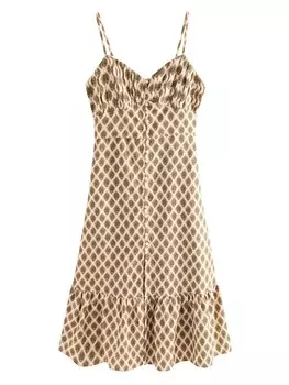 Летнее платье Next, цвет Khaki/Olive
