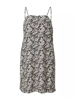 Летнее платье OBJECT FRIGG, черно-белый