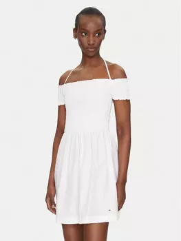 Летнее платье облегающего кроя DW0DW20343 Tommy Jeans, белый