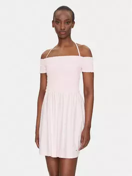 Летнее платье облегающего кроя DW0DW20343 Tommy Jeans, розовый
