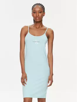 Летнее платье облегающего кроя J20J223420 Calvin Klein Jeans, голубой