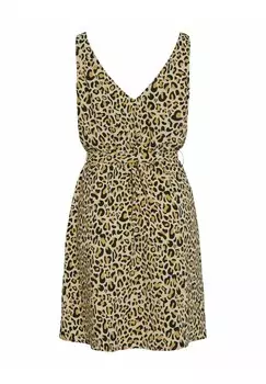 Летнее платье OHNE RMEL TAILLIERTES VILA, бежевый