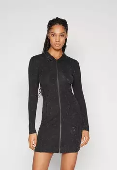 Летнее платье Onllex Knee Dress ONLY, цвет black detail/washed
