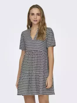 Летнее платье ONLNORA S/S LOOSE DRESS PTM "с воланом Only, черный