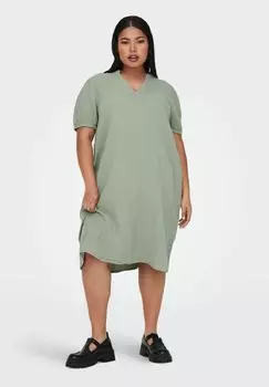 Летнее платье ONLY Carmakoma, светло-зеленый