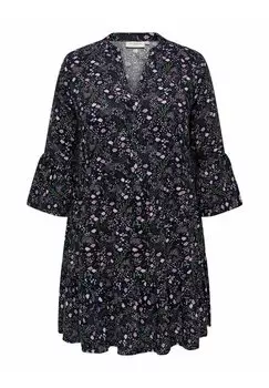 Летнее платье ONLY Carmakoma, темно-синий меланж