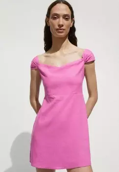 Летнее платье PAULITA Mango, фуксия