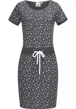 Летнее платье PEAK TIME "L80023", пляжное платье из легкого трикотажа со шнуром, серый