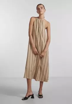 Летнее платье Pieces, бежевый