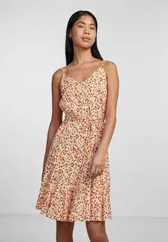 Летнее платье Pieces, молочный