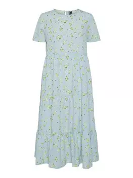 Летнее платье PIECES STELLA, пастельный синий