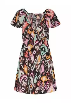 Летнее платье Pieces, темно коричневый