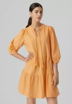 Летнее платье Pretty 3/4 Vero Moda, оранжевый
