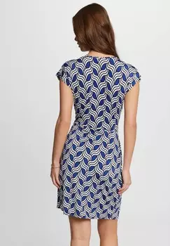 Летнее платье Printed Fitted Mini Morgan, синее