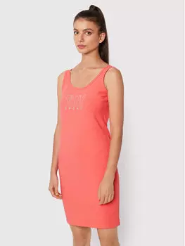 Летнее платье приталенного кроя Dkny Sport, розовый