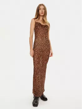 Летнее платье приталенного кроя One Teaspoon, коричневый