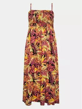 Летнее платье приталенного кроя Roxy, серый