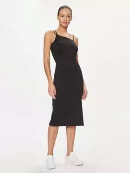 Летнее платье приталенного кроя Tommy Jeans, черный