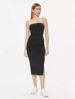 Летнее платье приталенного кроя Tommy Jeans, черный