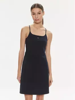 Летнее платье приталенного кроя Tommy Jeans, синий