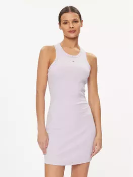 Летнее платье приталенного кроя Tommy Jeans, фиолетовый