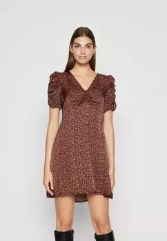 Летнее платье Puff Ruched Mini GAP, мультиколор