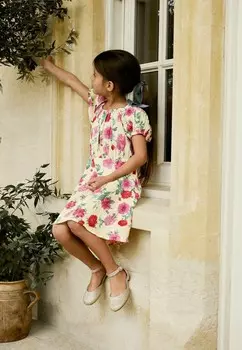Летнее платье PUFF SLEEVE REGULAR FIT Next, фуксия