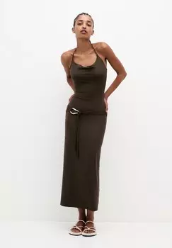 Летнее платье PULL&BEAR, коричневый