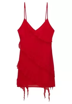 Летнее платье PULL&BEAR, красный