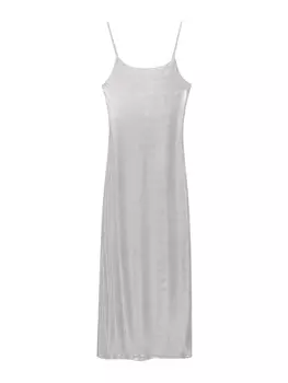 Летнее платье Pull&Bear, серебряный