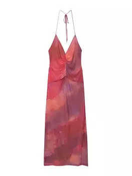 Летнее платье Pull&Bear Summer Dress, цвет raspberry