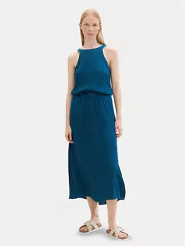 Летнее платье regular fit Tom Tailor, синий