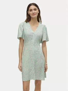 Летнее платье regular fit Vero Moda, зеленый