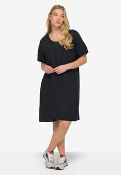 Летнее платье RUNDHALS ELASTISCHE HALBARM-ABSCHLSSE LAURASN, темно-синий