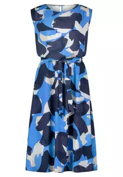 Летнее платье с поясом Betty & Co, синий