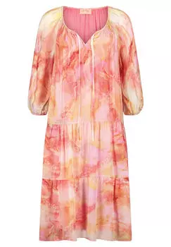 Летнее платье с принтом Cartoon, розовый