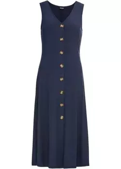 Летнее платье с пуговицами Bodyflirt, синий