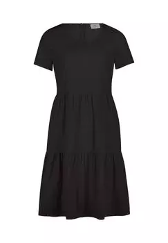 Летнее платье с ярусами Vera Mont, черный
