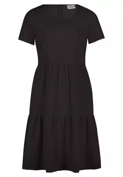 Летнее платье с ярусами Vera Mont, черный
