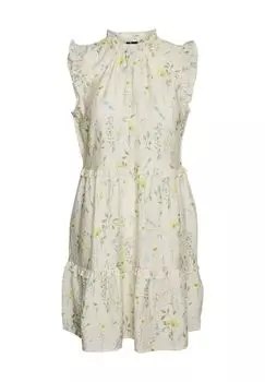 Летнее платье с рюшами и принтом для женщин VERO MODA, цвет Birch