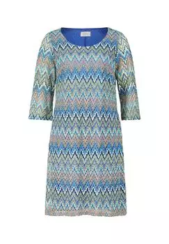 Летнее платье с узором Vera Mont, цвет Blue Green