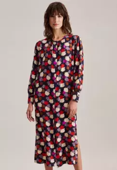 Летнее платье seidensticker "Black Rose", принт вокруг шеи, синий
