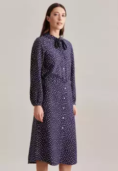 Летнее платье seidensticker "Black Rose", принт вокруг шеи, синий